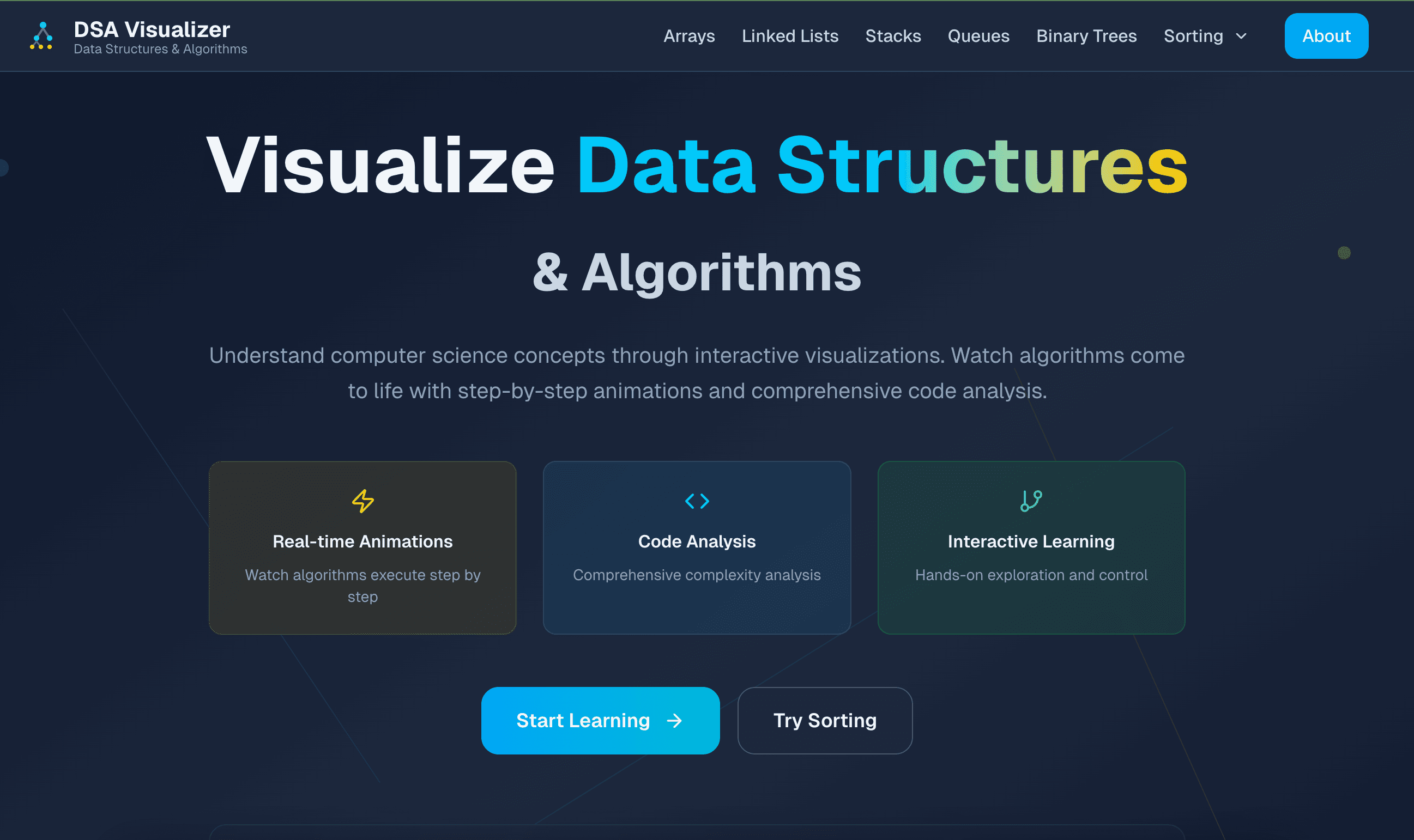 DSA Visualizer — Algorithms you can watch